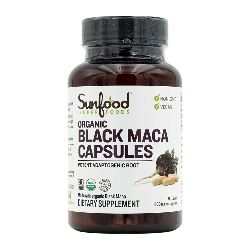 サンフード_オーガニックブラックマカカプセル 800mg、90粒