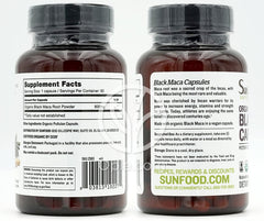 サンフード_オーガニックブラックマカカプセル 800mg、90粒