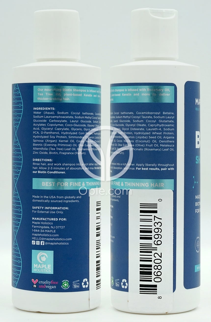 Biotin Shampoo,  8 fl oz — 후면