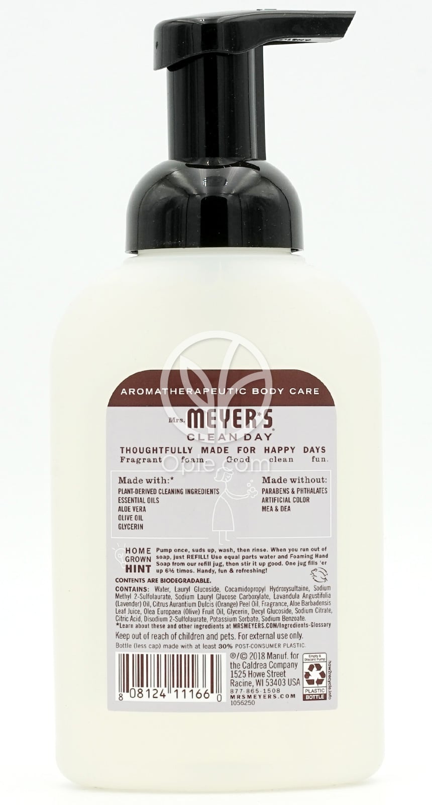 미세스메이어스_포밍 핸드 솝 라벤더 향, 296ml — 후면
