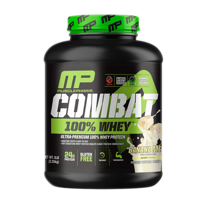 マッスルファーム コンバット 100% ホエイプロテイン パウダードリンクミックス バナナミルク 71食分、2.25kg