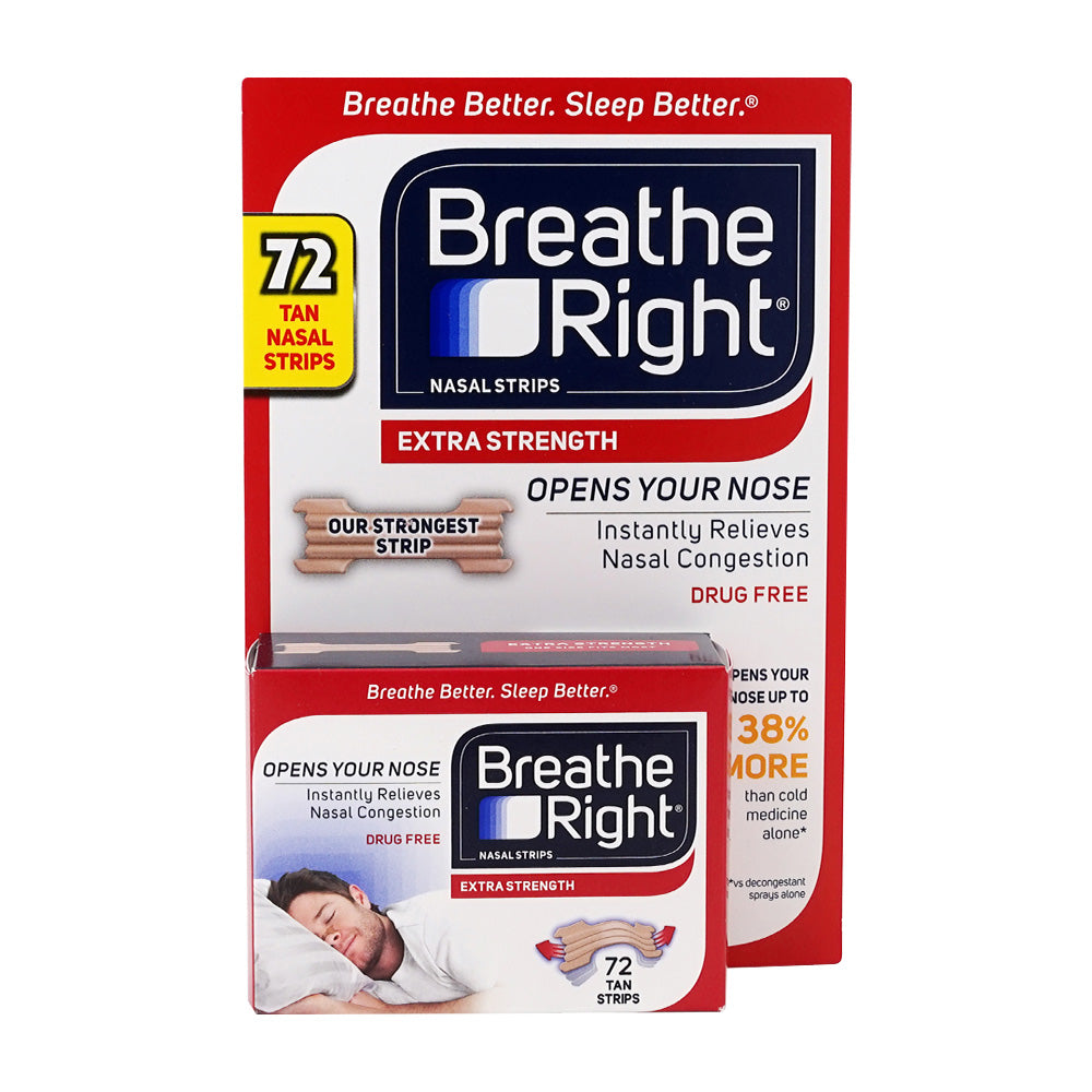 Extra Strength Tan Nasal Strips Drug Free、72個