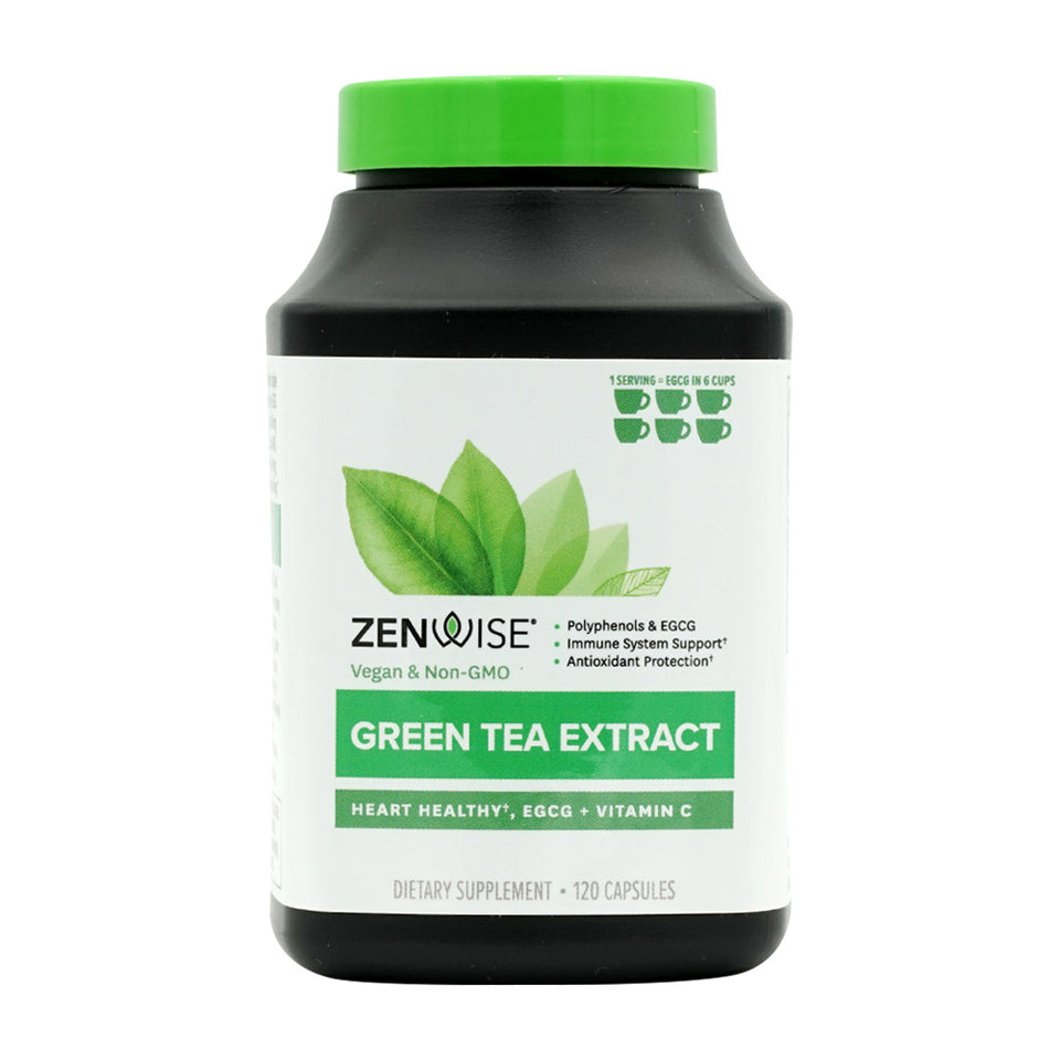 Zenwise Health_ビーガン&非GMO緑茶抽出物、120カプセル