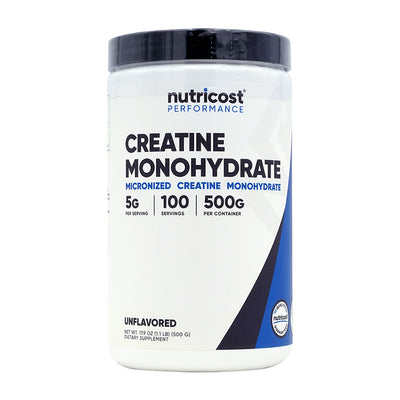 Nutricost クレアチンモノハイドレートパウダー 5000mg、無味 500g
