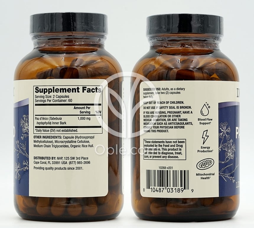 닥터머콜라_포 다르코 1000mg, 120캡슐 — 후면