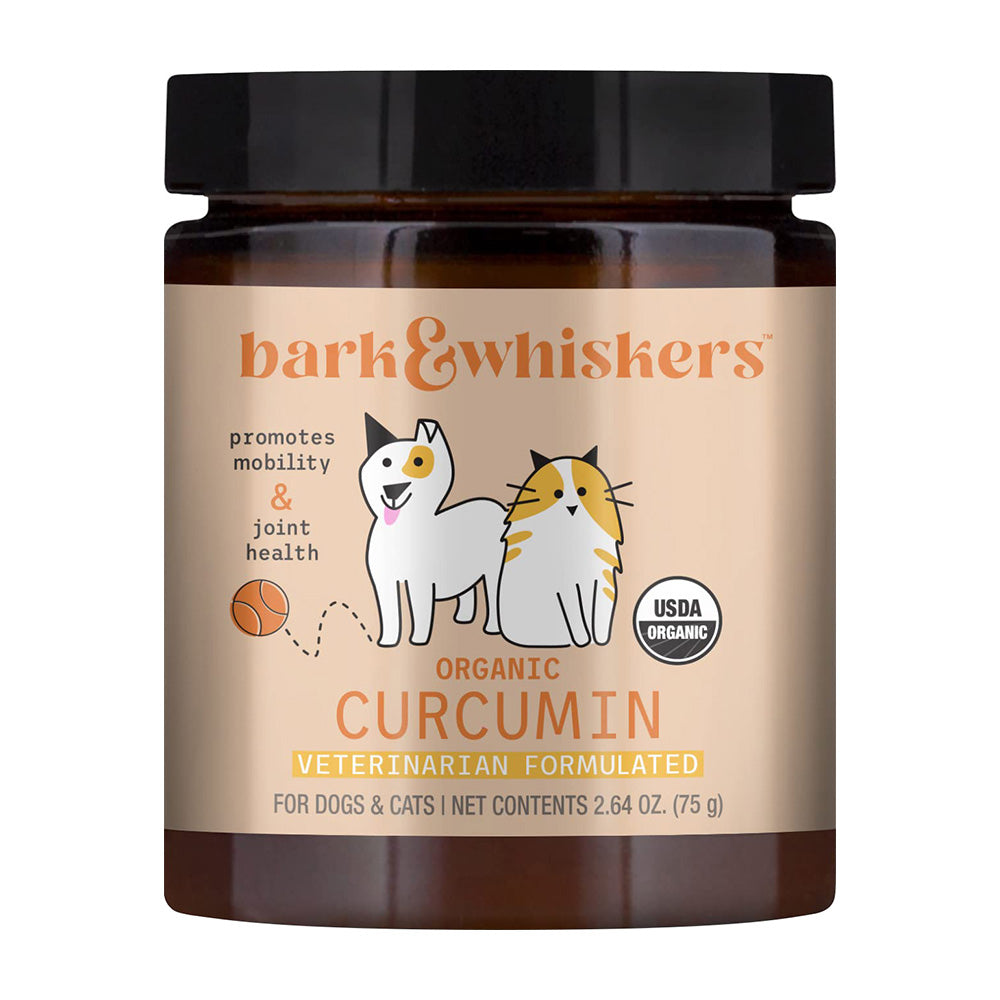 ドクターメルコラ_バーク&ウィスカーズ オーガニック クルクミン 犬猫用、75g