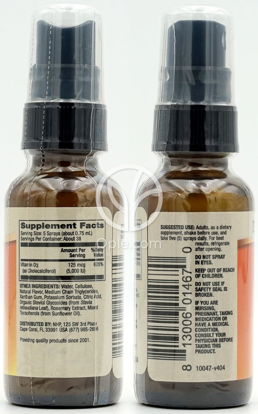 ドクターメルコラ_ビタミンD3サンシャインミストナチュラルオレンジ味、29ml — 후면