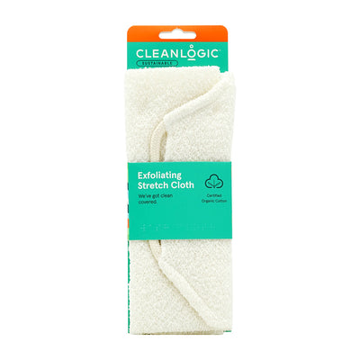 Cleanlogic_環境にやさしい角質除去ストレッチシャワータオル、1枚入