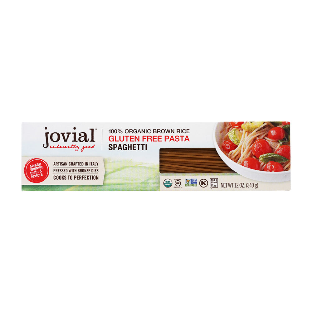 ジョビアルフード_100%オーガニック玄米グルテンフリーパスタ、スパゲッティ 340g
