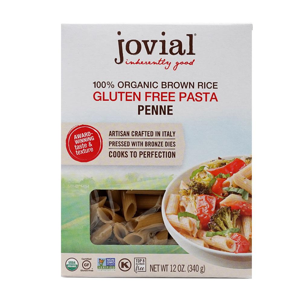 ジョビアルフード_100%オーガニック玄米グルテンフリーパスタ、ペンネ 340g
