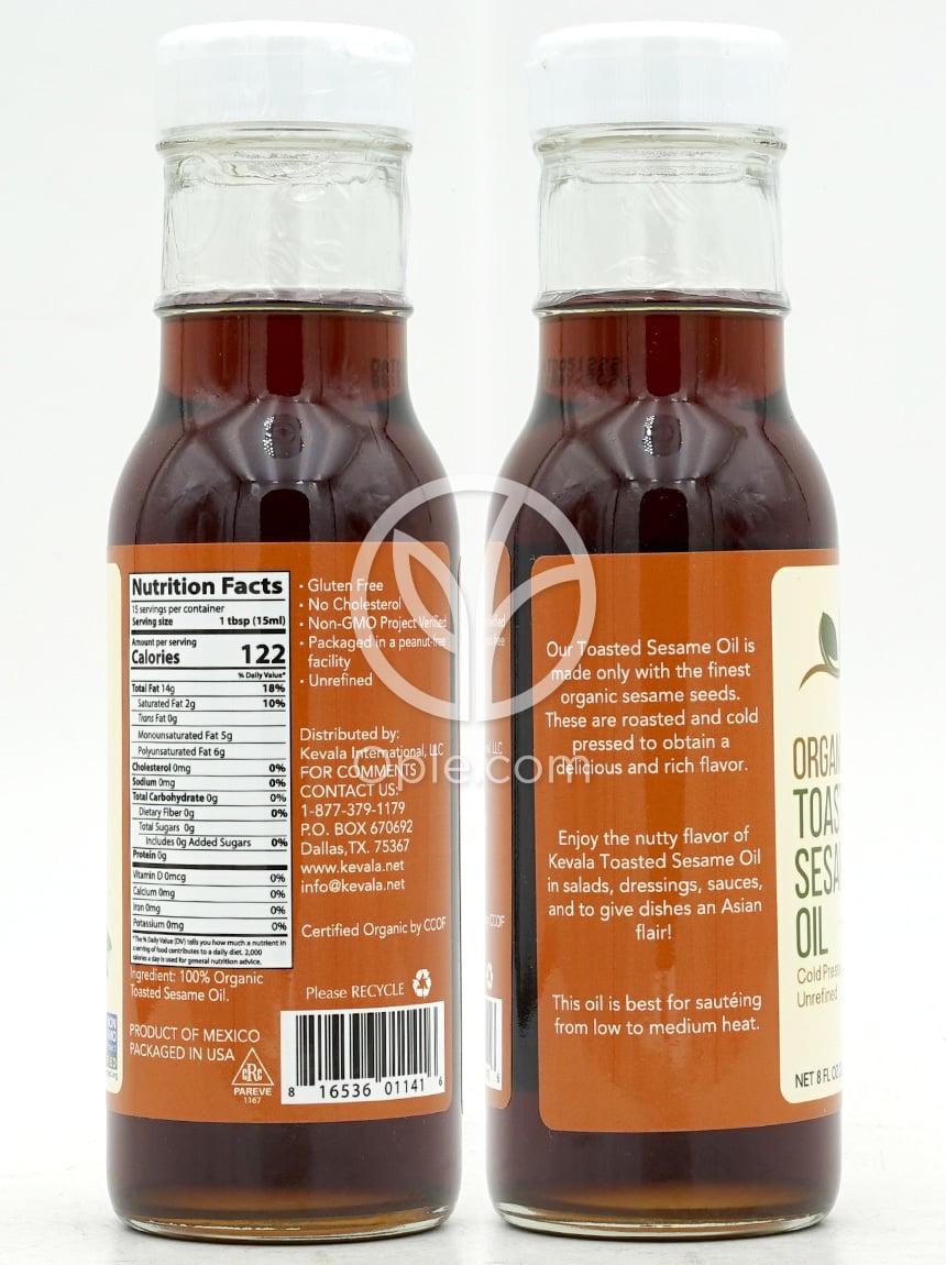 ケバラ_オーガニック焙煎ごま油、236ml — 후면