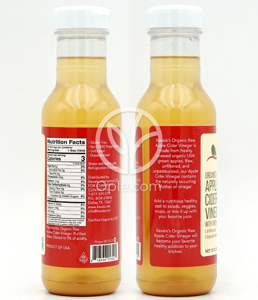Organic Raw Apple Cider Vinegar with the Mother,  12 fl oz — 후면