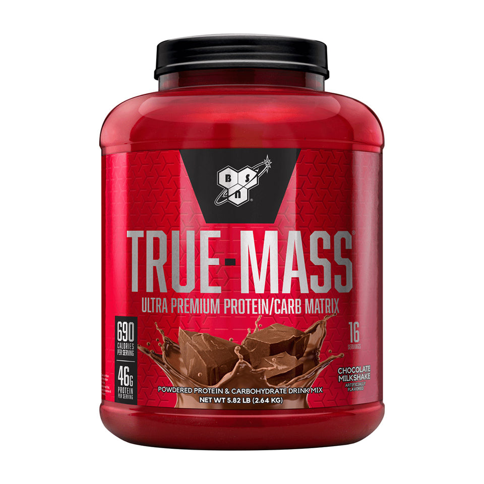 BSN トゥルーマス ウルトラプレミアムプロテイン／カーブマトリックスパウダー チョコレートミルクシェイク 16食分、2.64kg