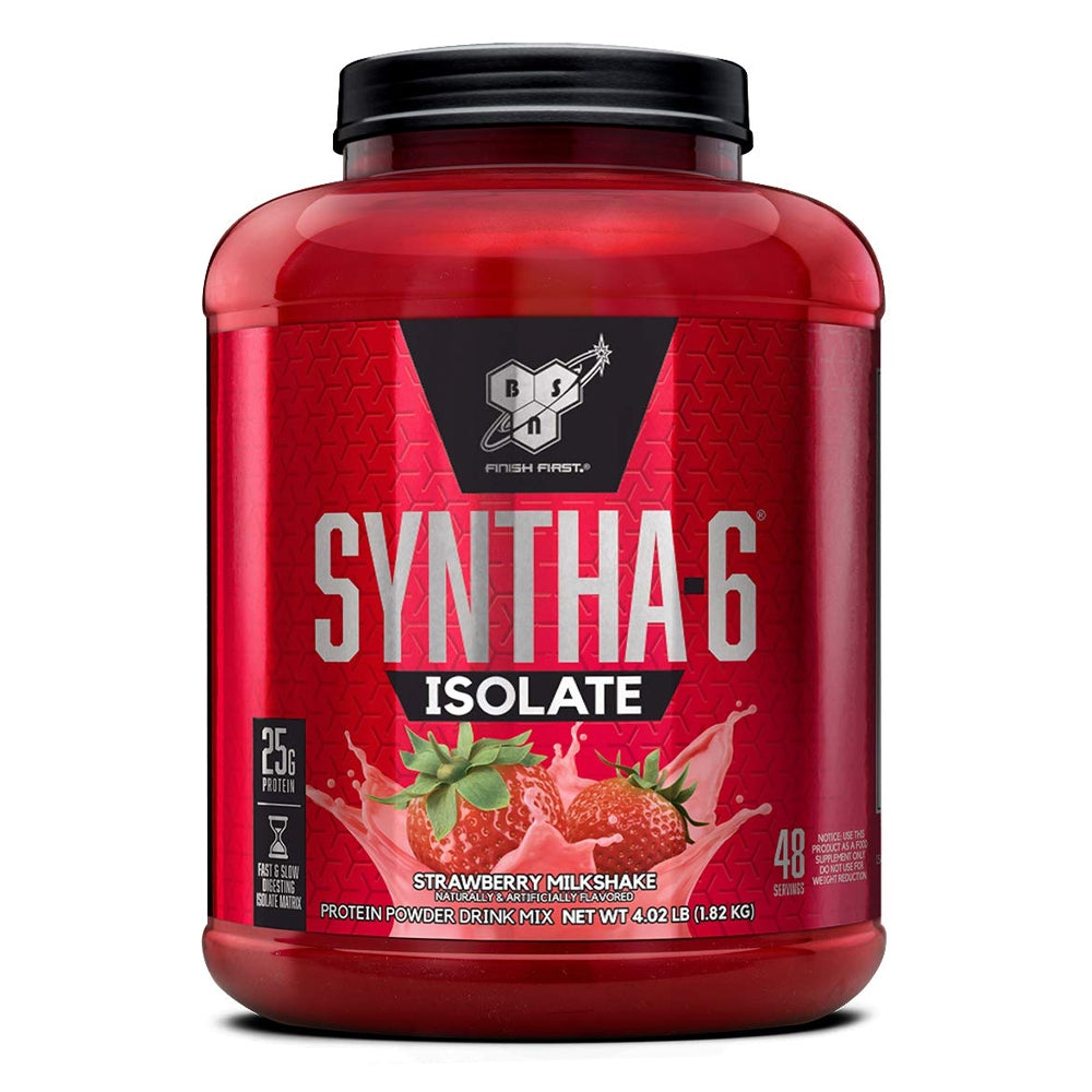 BSN シンサ6 アイソレート プロテインパウダー ドリンクミックス ストロベリーミルクセーキ、1.82kg