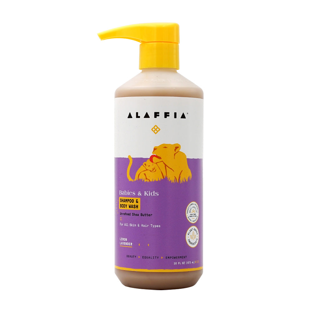 アラフィア_ベビー&キッズ シャンプー&ボディウォッシュ レモンラベンダー、473ml