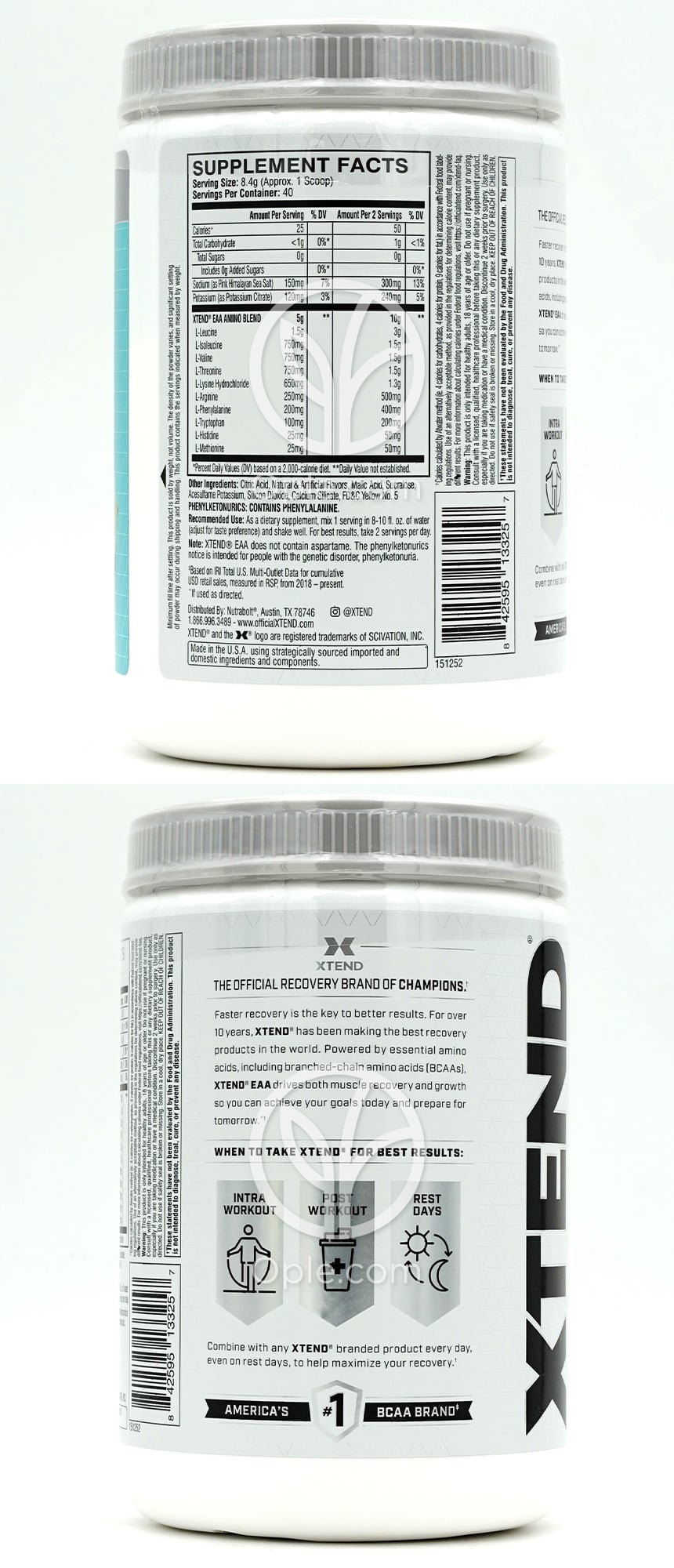 Xtend Xtend EAA サプリメント 必須アミノ酸 レモンライム味 40食分、336g — 후면