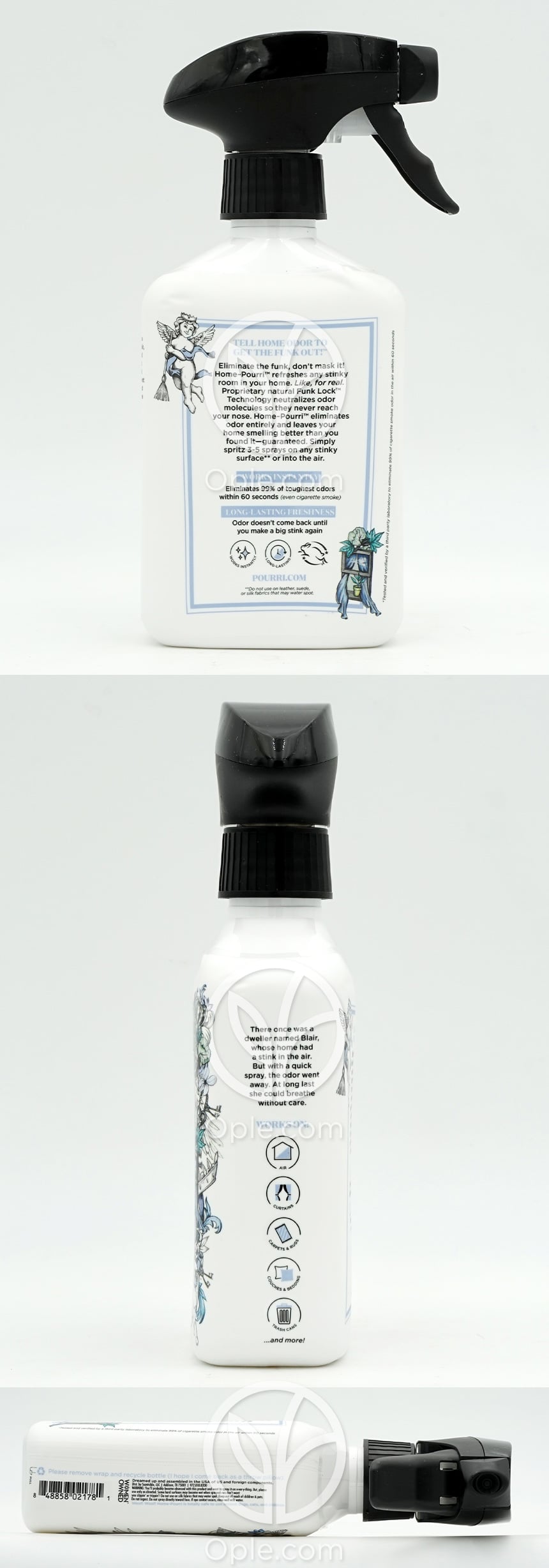 푸푸리_홈 푸리 에어+패브릭 다목적 냄새 제거제 프레쉬 에어, 325ml — 후면