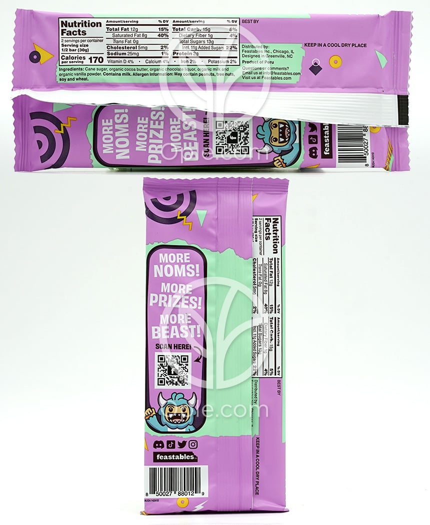 Feastables_MrBeast Bar Milk Chocolate, 60g — 후면
