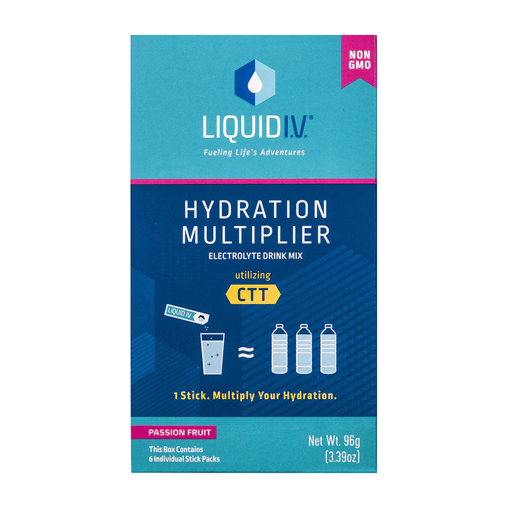 Liquid I.V. ハイドレーションマルチプライヤー 電解質飲料ミックス、パッションフルーツ 6個
