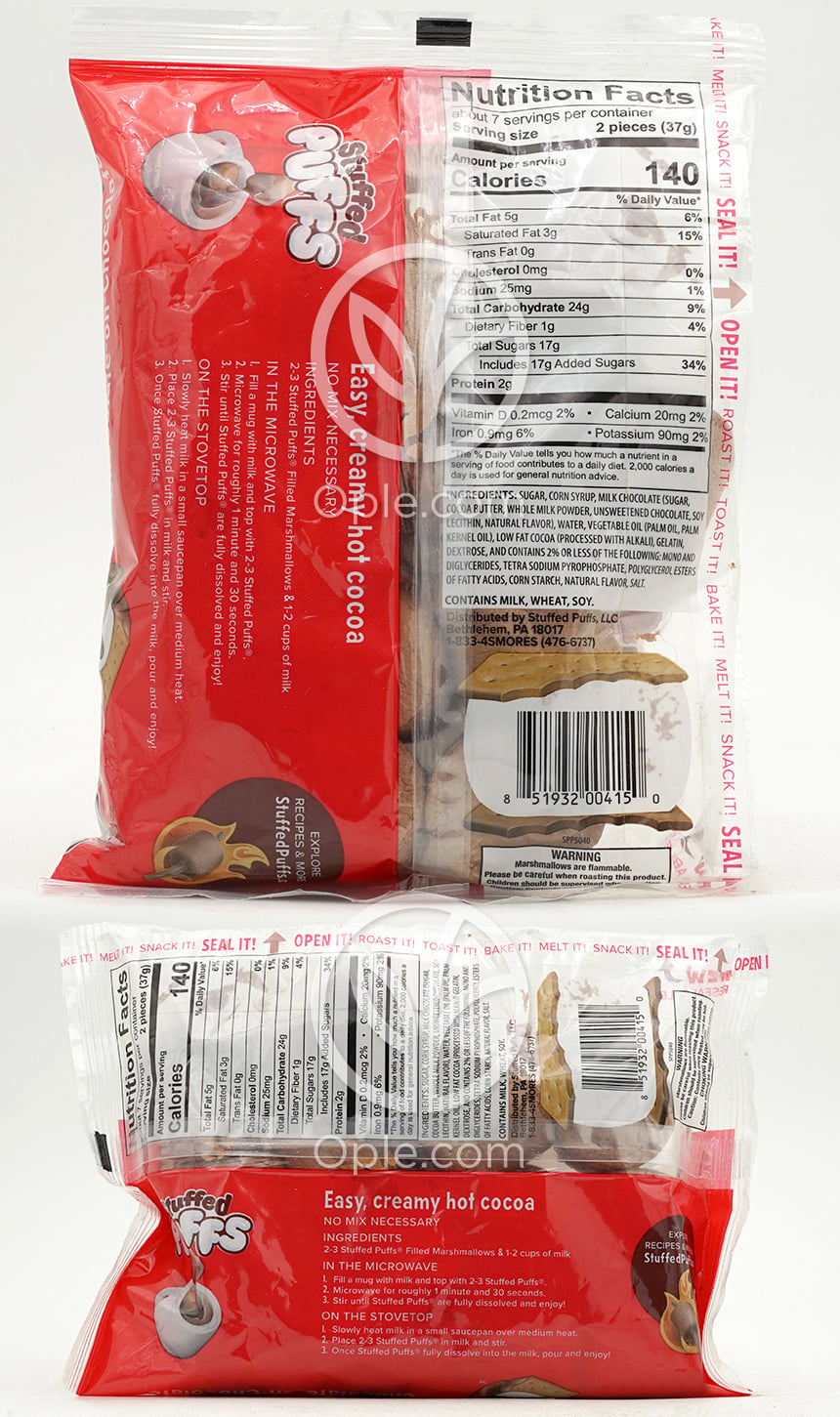 Filled Marshmallows Chocolate-on-Chocolate,  8.6 oz — 후면