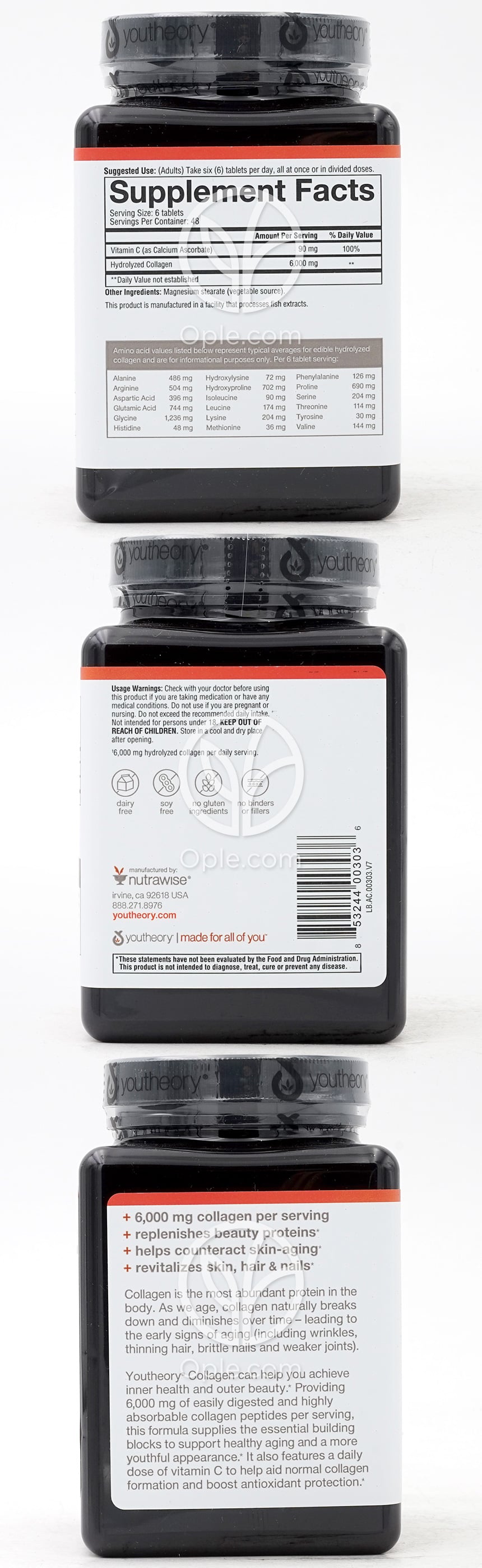 ユーセリー_コラーゲン 6000mg、290錠 — 후면