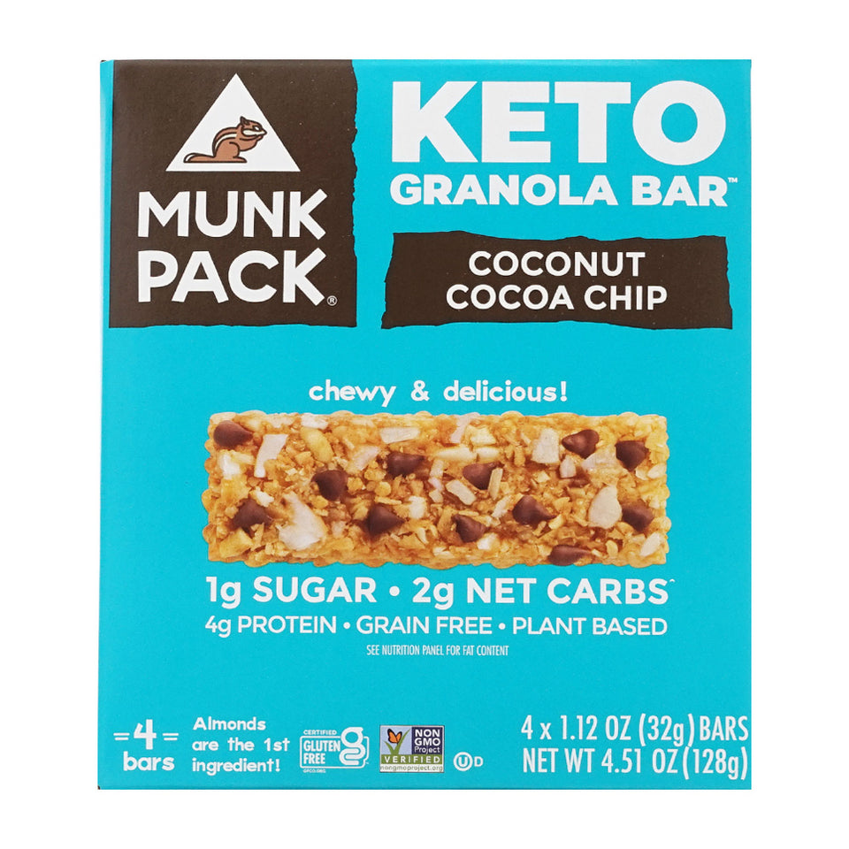 Munchpak_ケトグラノーラバー ココナッツココアチップ、4個入り