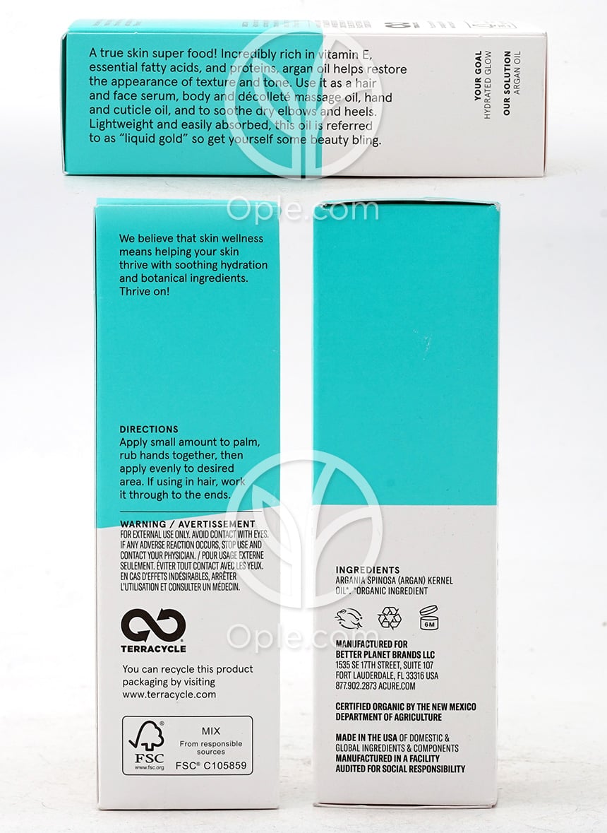アクア_エッセンシャル モロッカンアルガンオイル 30ml — 후면