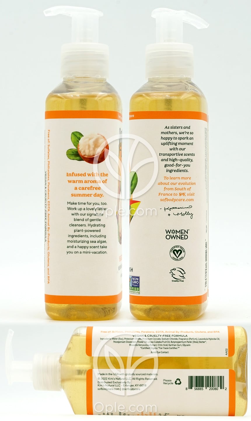 사우스오브프랑스_너리싱 핸드 워시 시어 버터, 236ml — 후면