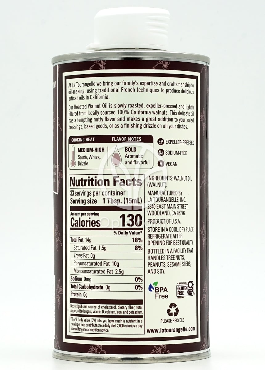 ラトゥランゲール_ローストウォールナッツオイル, 500ml — 후면