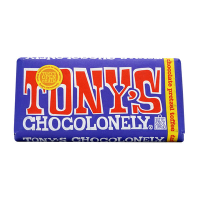 トニーズチョコロンリー_ダークミルクプレッツェルトフィーチョコレート、180g