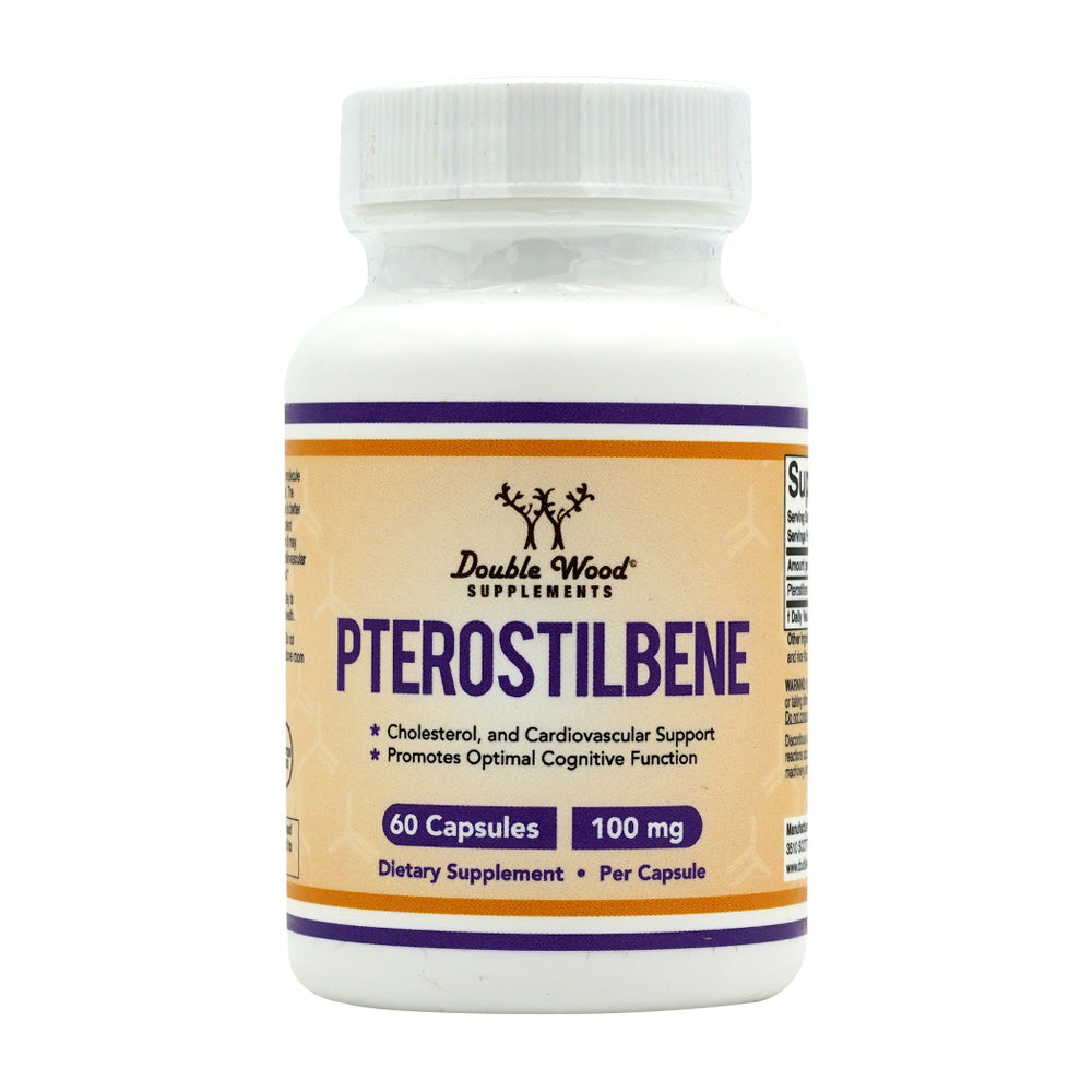Double Wood Supplements Pterostilbene 100mg, 60カプセル