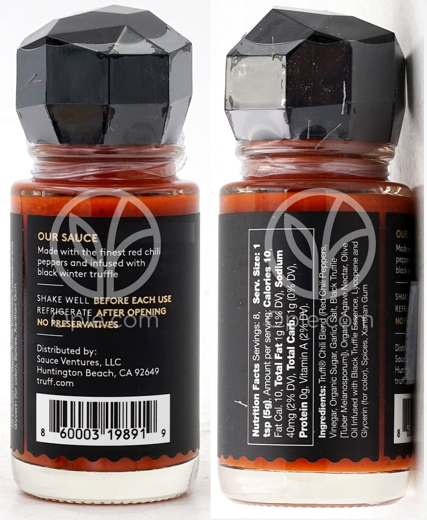 TRUFF ミニ ブラックスライス トリュフホットソース 43g — 후면