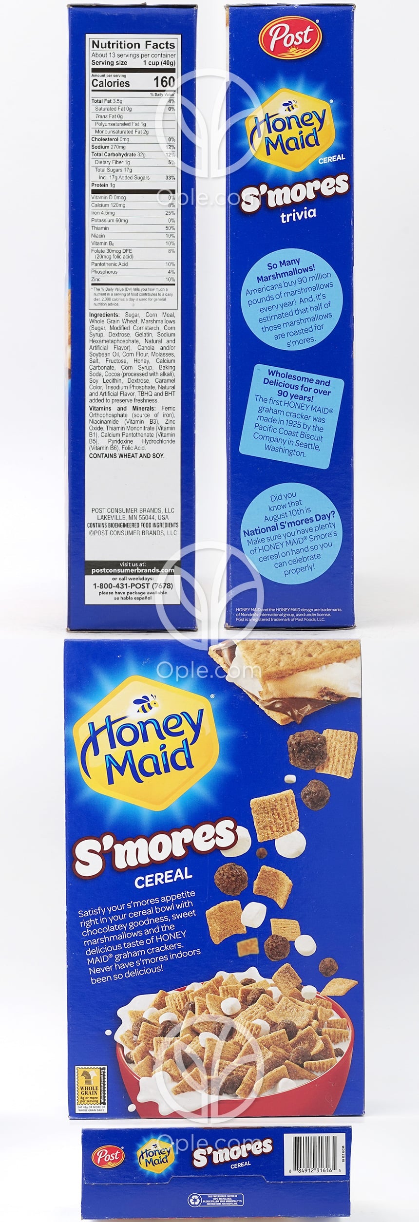 Honey Maid Smores Cereal,  18 oz — 후면