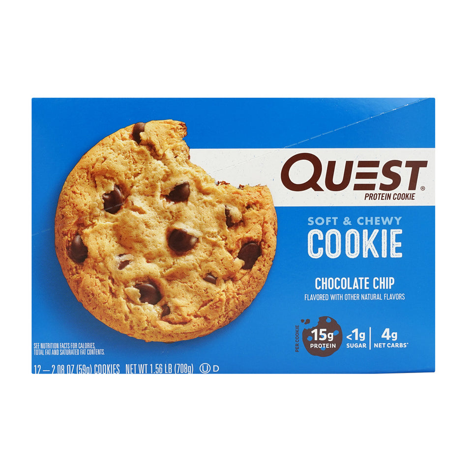 クエストニュートリション_プロテインクッキー チョコレートチップ (12個入り), 1セット
