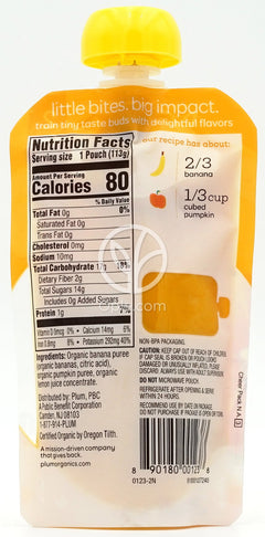 Baby Food Pumpkin & Banana,  4 oz