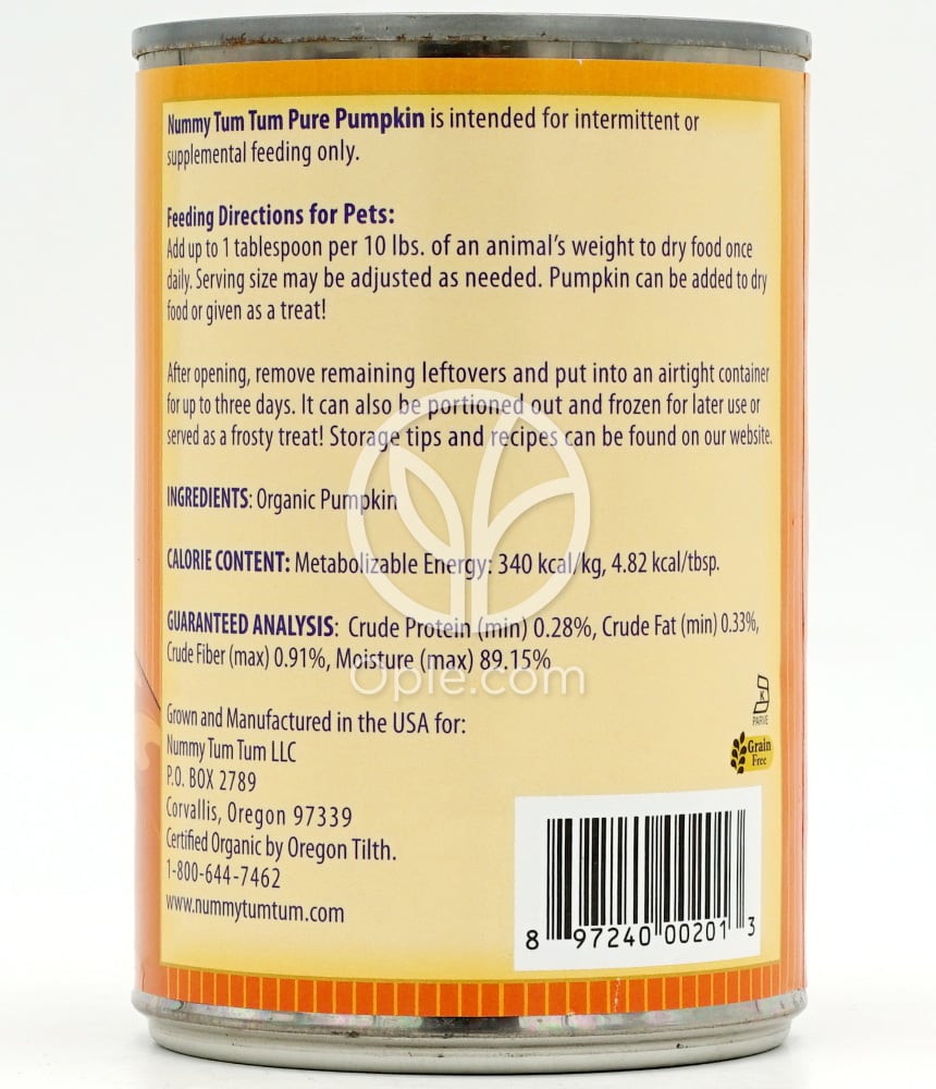 너미텀텀_펌킨 펫 푸드 서플리먼트 포 도그&캣, 398ml — 후면